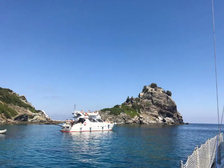 A rocky islet off the coast