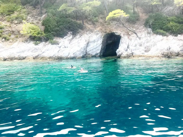 A sea cave in the white rocks