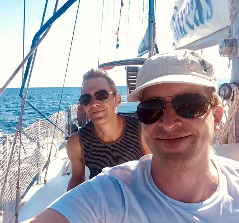 A selfie on board
