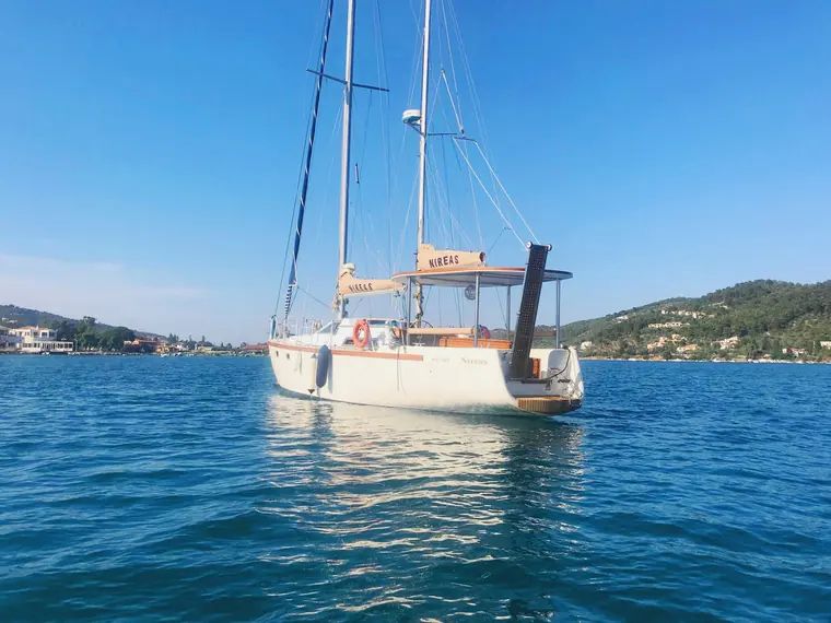 At anchor near the harbour