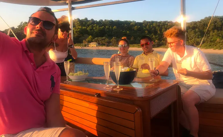 Evening drinks at the table