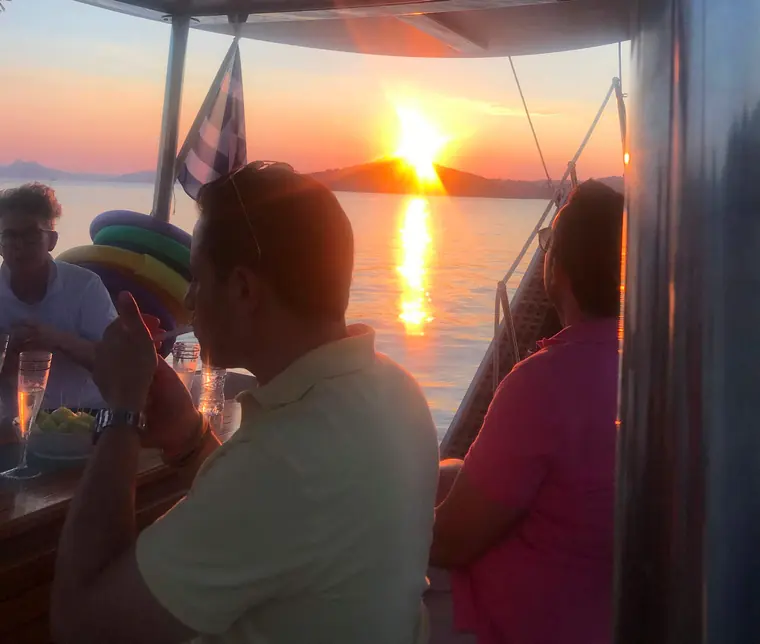 Guests at sunset