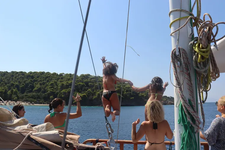Jumping off the bow