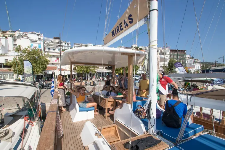 Moored in Skiathos port