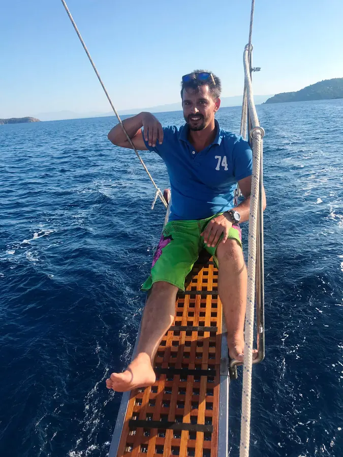 Sitting out on the bow