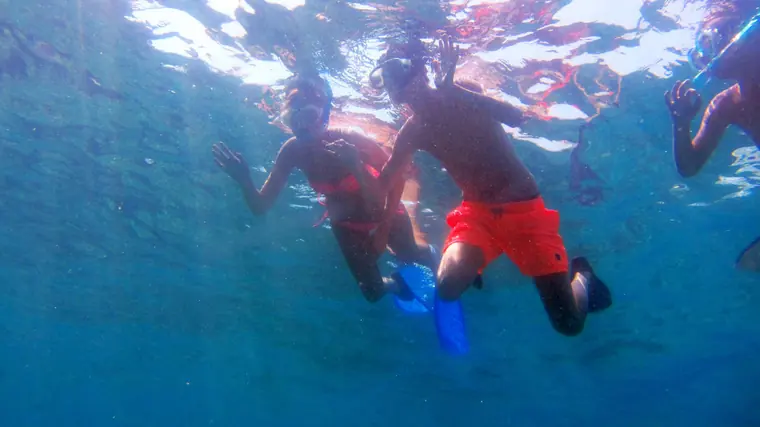 Snorkelling in the deep blue