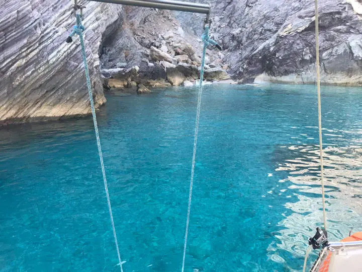 Turquoise water by the white cliffs