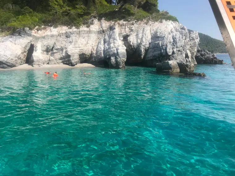 White rocks and turquoise water